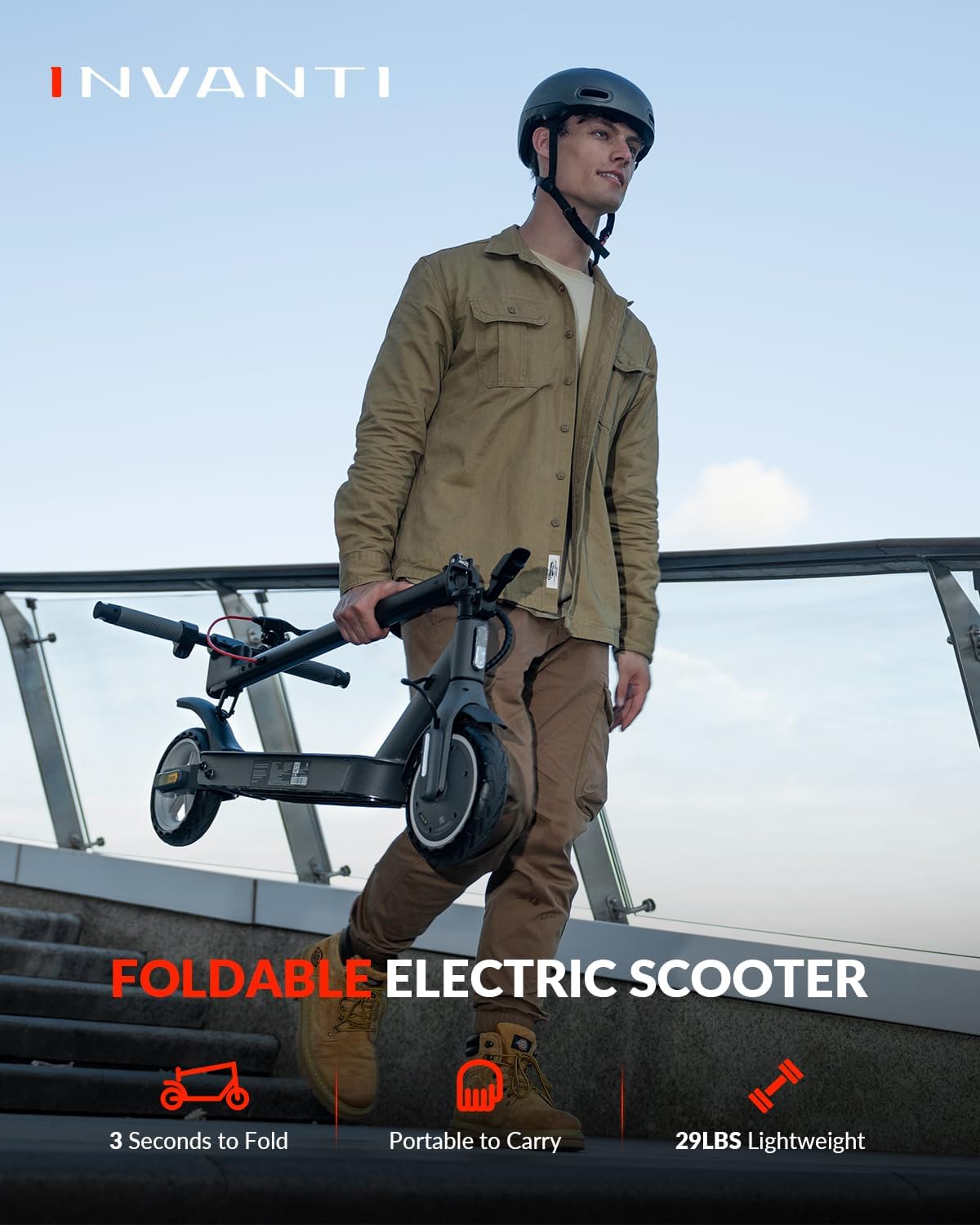 🔥 LIMITED-TIME DEAL! INVANTI E30 Electric Scooter – 350W Motor | 20-Mile Range | 18MPH Speed 🚀 Foldable Commuter Scooter with Turn Signals 📱 Smart App Control | Dual Brakes & Suspension (Gray)